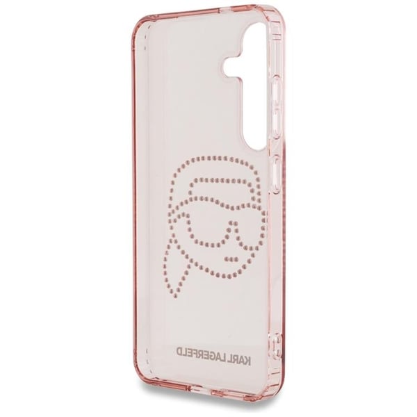 Karl Lagerfeld Mobilskal till Galaxy S25 Rhinestones Karl Head Logo - Rosa