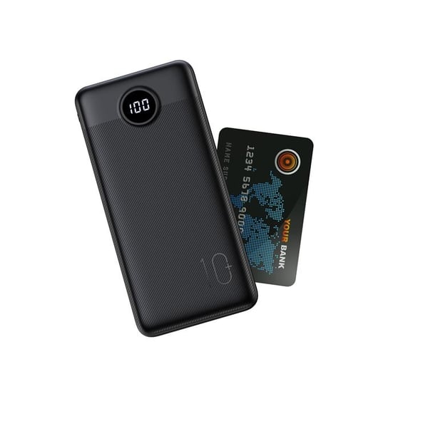 Veger Powerbank 10000 mAh PD QC 3.0 2A 20W L10S - Svart