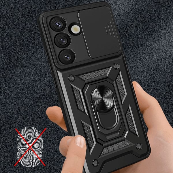 Mobilskal till Galaxy S25 Hybrid Armor Camshield - Blå