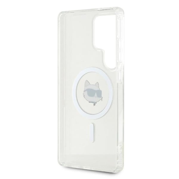 Karl Lagerfeld Mobilskal till Galaxy S25 Ultra MagSafe Choupette Logo Vit