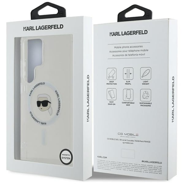 Karl Lagerfeld Mobilskal till Galaxy S25 Ultra MagSafe Karl Printed Logo - Vit