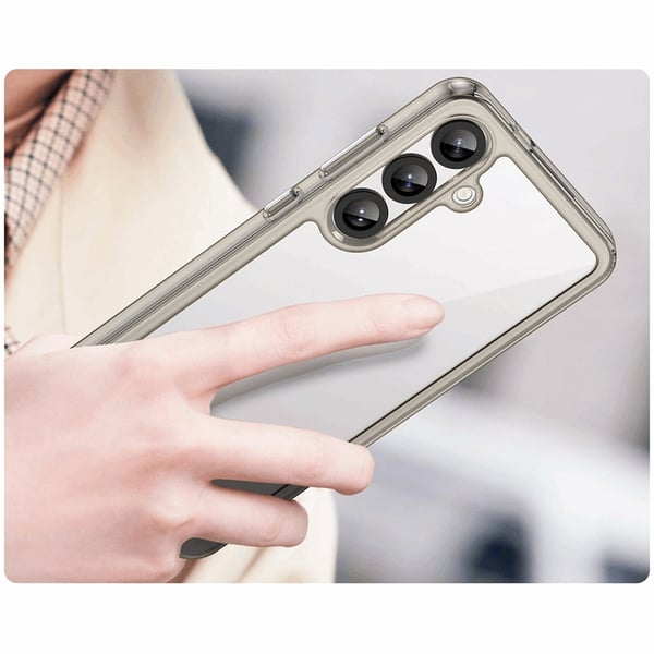 Mobilskal till Galaxy S25 Plus Outer Space med Ram - Transparent/Svart