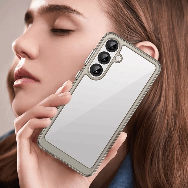 Mobilskal till Galaxy S25 Outer Space med Ram - Transparent/Svart