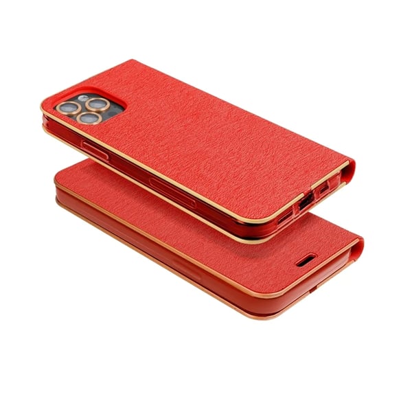 Xiaomi Redmi Note 14 5G Plånboksfodral Luna Guld - Röd
