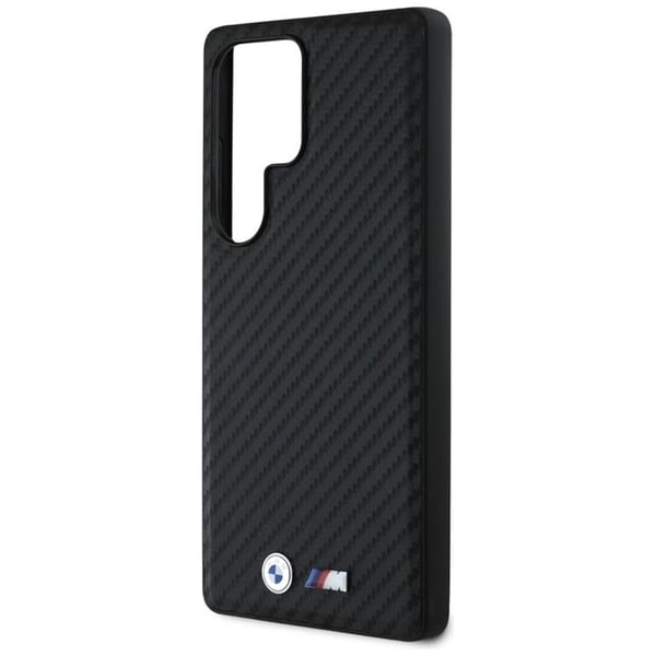 BMW Mobilcover til Galaxy S25 Ultra MagSafe Læder Carbon - Sort