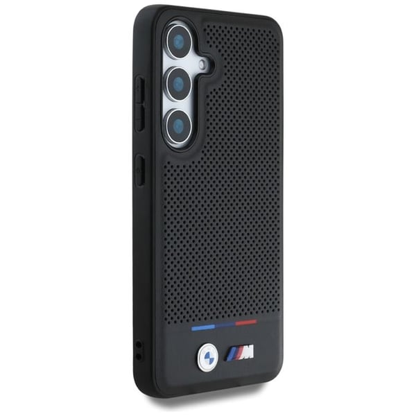 BMW Mobilskal till Galaxy S25 Plus MagSafe Läder Tricolor Stripe - Svart