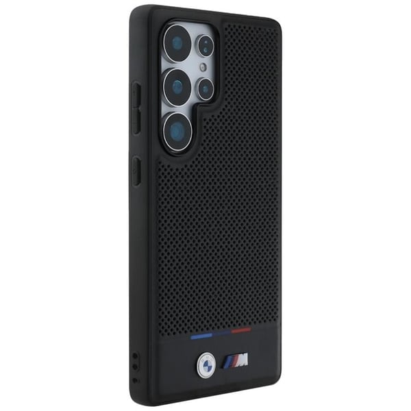 BMW Mobilskal till Galaxy S25 Ultra MagSafe Läder Tricolor Stripe - Svart