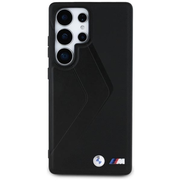 BMW Mobilskal till Galaxy S25 Ultra MagSafe Läder Oversized Stripes - Svart