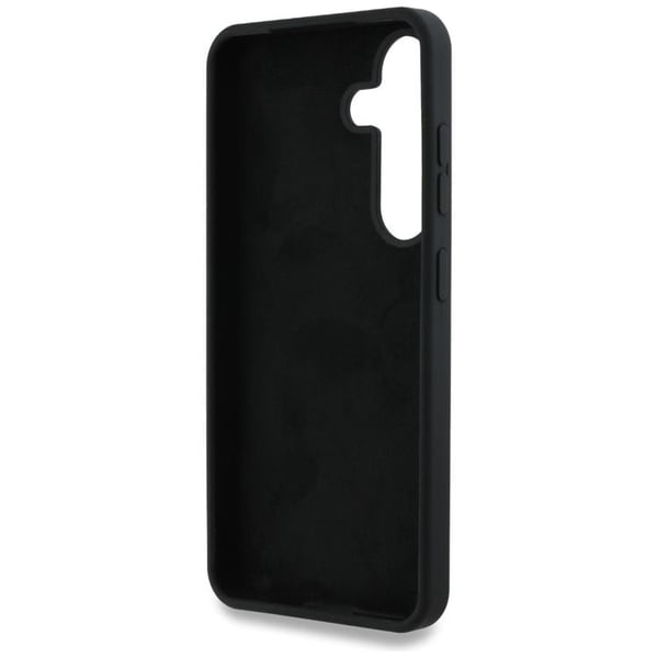 Guess Mobilskal till Galaxy S25 Silikon Big 4G Bottom Script - Svart