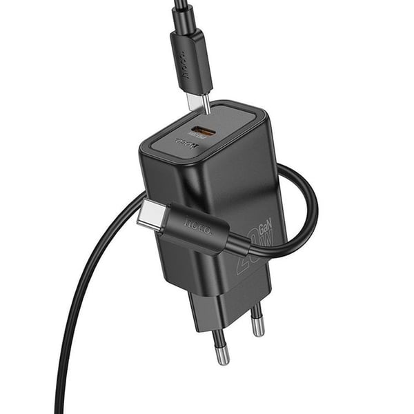 HOCO Vægoplader USB-C 20W USB-C/Lightning Kabel PD QC N60