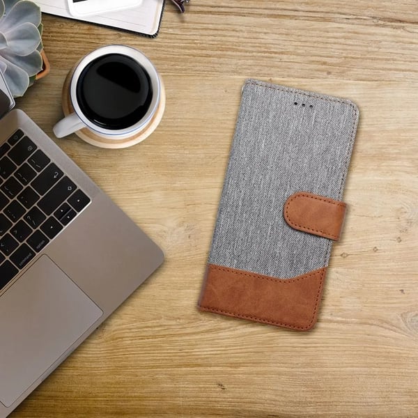 Xiaomi Redmi Note 14 5G Plånboksfodral Jeans - Grå