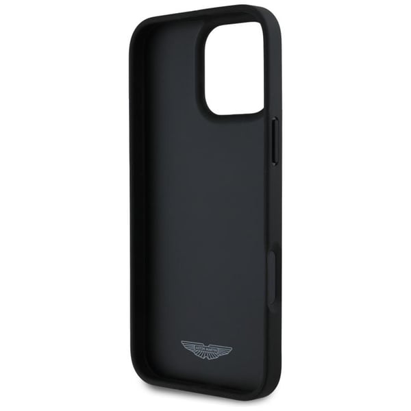 Aston Martin Mobilskal till iPhone 16 Pro Läder Victory Design - Svart