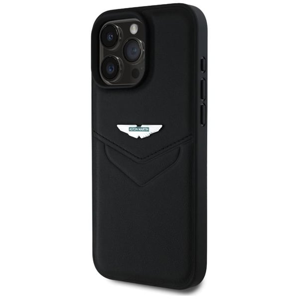 Aston Martin Mobilskal till iPhone 16 Pro Max Läder Victory Design - Svart