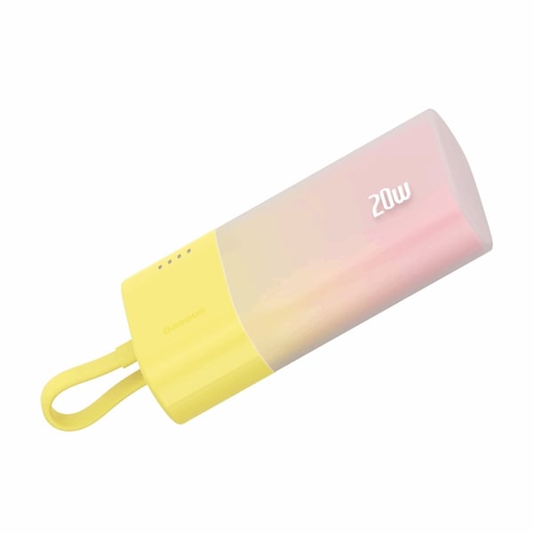 Baseus Powerbank 5200mAh Popsicle 20W - Gul/Rosa