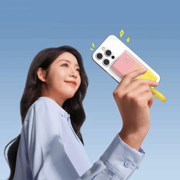 Baseus Powerbank 5200mAh Popsicle 20W - Gul/Rosa