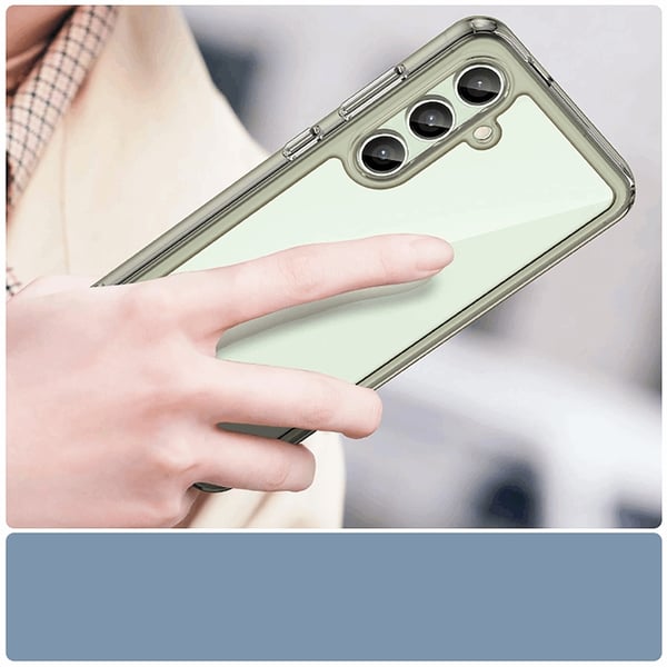 Mobilskal till Galaxy S24 FE Outer Space med Ram - Clear Svart