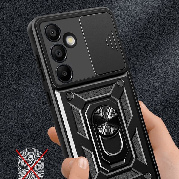 Mobilskal till Galaxy S24 FE Hybrid Armor Camshield - Röd