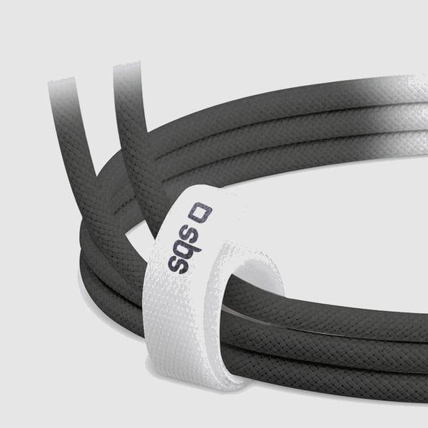 SBS USB-C - USB-C -kaapeli 1.5m 60W punottu - Musta