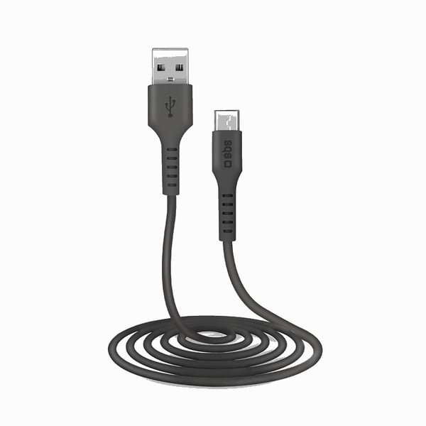 SBS USB-A - Mikro-USB Kabel 2m - Sort