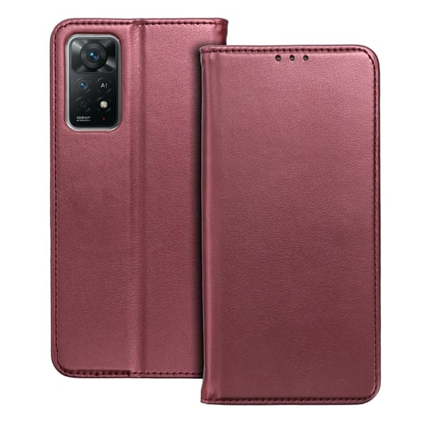 Xiaomi Redmi Note 14 Plånboksfodral Smart Magneto - Burgundy