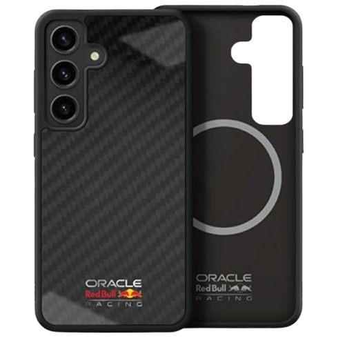 Red Bull Telefontaske til Galaxy S25 MagSafe Kulfiber Skinnende Logo - Sort Red Bull Telefontaske til Galaxy S25 MagSafe Kulfiber Skinnende Logo - Sort
