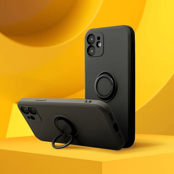 Telefontaske til Xiaomi Redmi Note 14 Pro 5G Silikone Ring - Sort