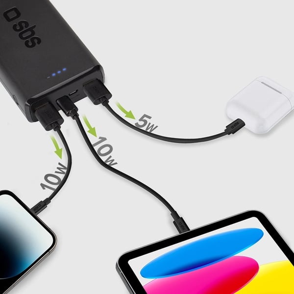 SBS Powerbank 20000mAh - Svart