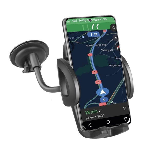 SBS Mobilhållare Glass För 6.8" - Svart