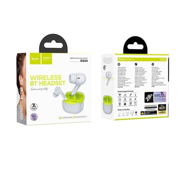 Hoco TWS In-Ear Hovedtelefoner Trådløse Bluetooth EQ24 - Grå