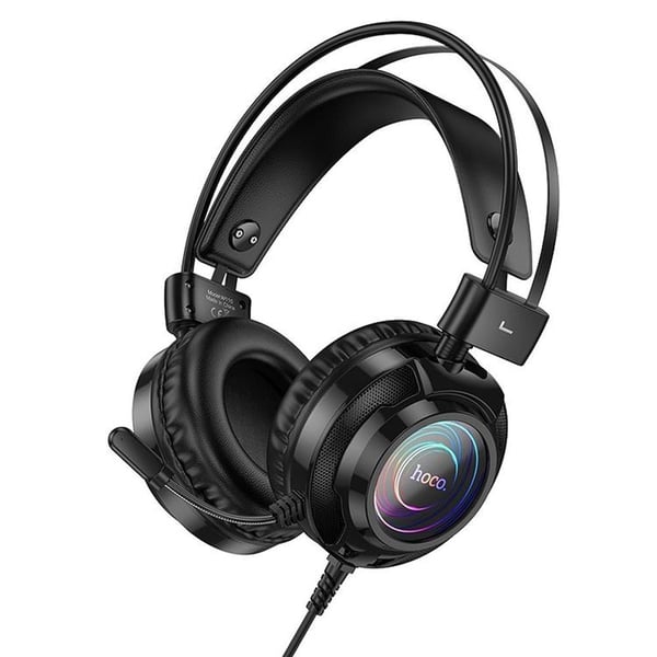 Hoco On-Ear Gaming Hovedtelefoner USB-A/Jack 3.5mm - Sort