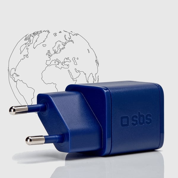 SBS Snabbladdare 20W GaN Power Delivery - Blå