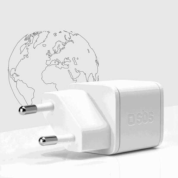 SBS Snabbladdare 20W GaN Power Delivery - Vit