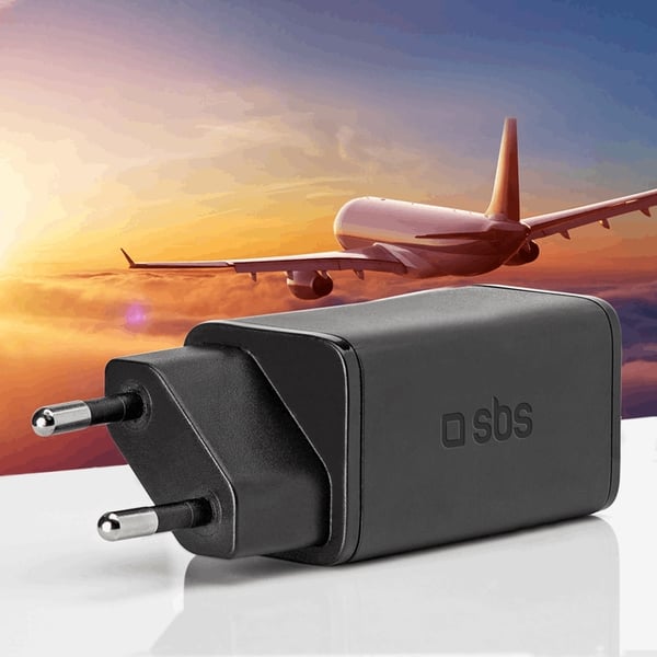 SBS Snabbladdare 65W GaN Power Delivery - Svart
