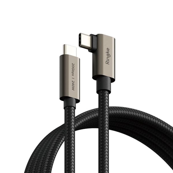 Ring USB 3.2 Gen 2x2 Type-C 90 graders kabel PD 240W 200cm