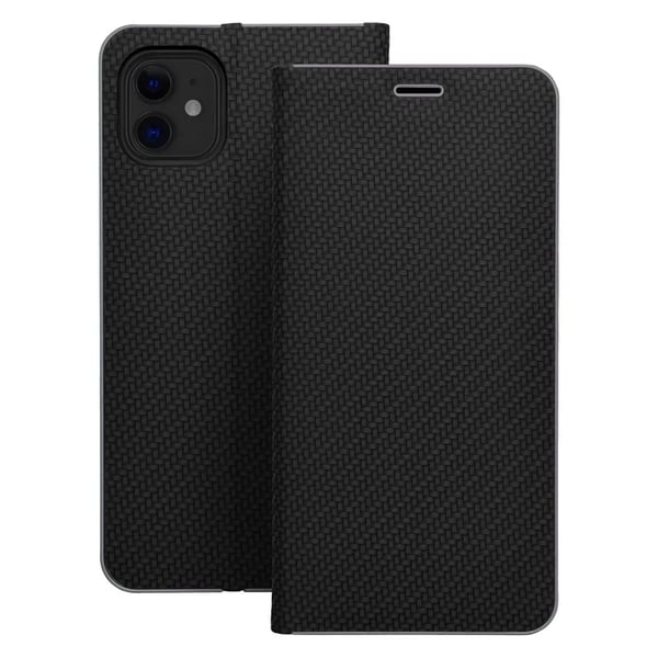 iPhone 16e Plånboksfodral Luna Carbon - Svart