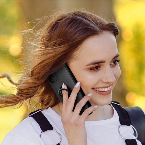 Mobilskal till iPhone 16e Silikon Ring - Svart