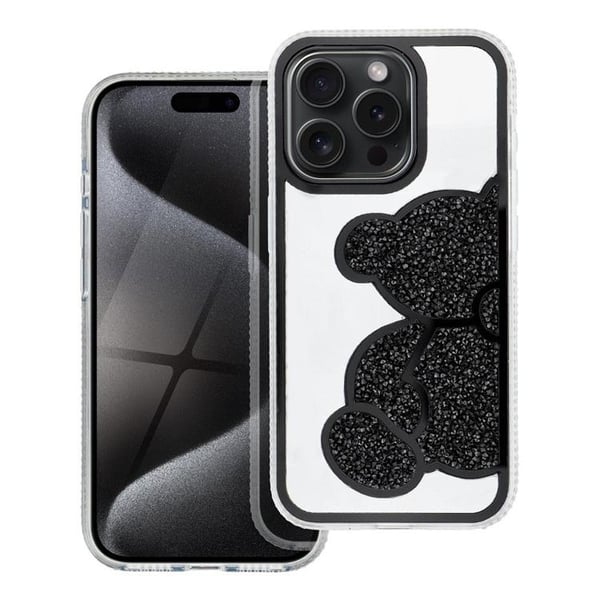Mobilskal till iPhone 16e Teddy Bear - Svart
