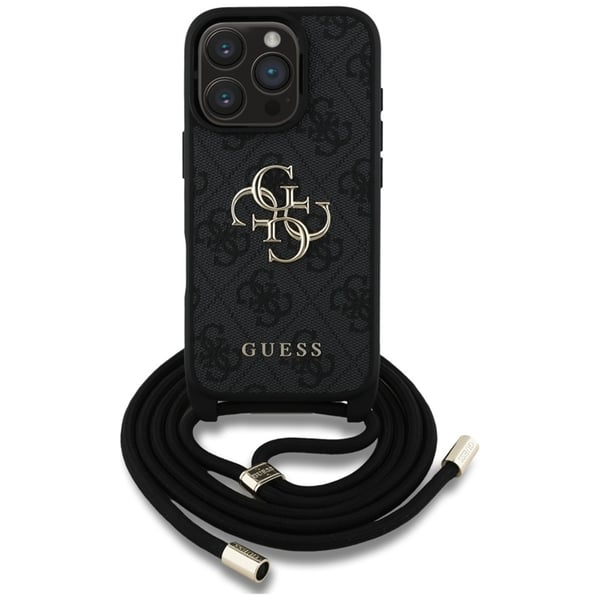 Guess Mobilskal till iPhone 16 Pro Max Crossbody Big Logo - Svart