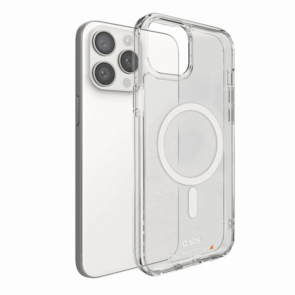 SBS Mobilskal till iPhone 15 Pro Max Magsafe D3O - Transparent