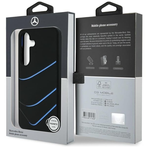 Mercedes Mobilskal till Galaxy S25 MagSafe Silikon Contrasted Curves