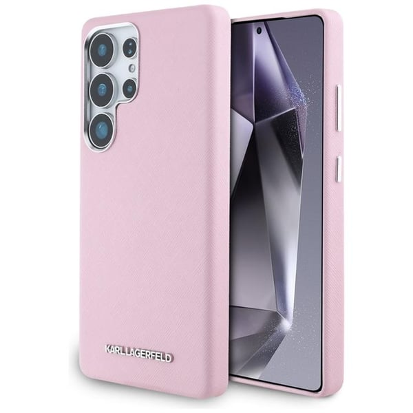 Karl Lagerfeld Mobilskal till Galaxy S25 Ultra MagSafe Saffiano Wrapped Rosa