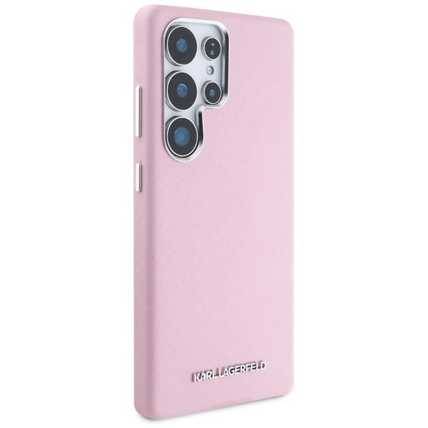 Karl Lagerfeld Mobilskal till Galaxy S25 Ultra MagSafe Saffiano Wrapped Rosa