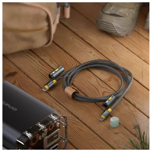 4smarts 3in1 USB-C Till USB-C Kabel 240W 1.5m - Svart