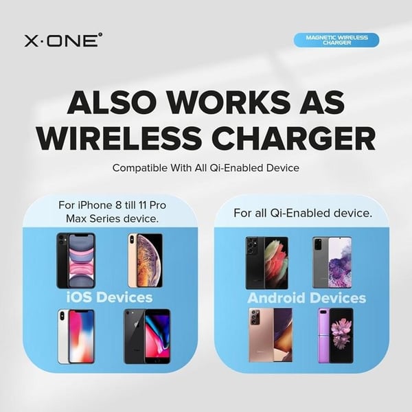 X-One MagSafe Trådløs Oplader - Hvid