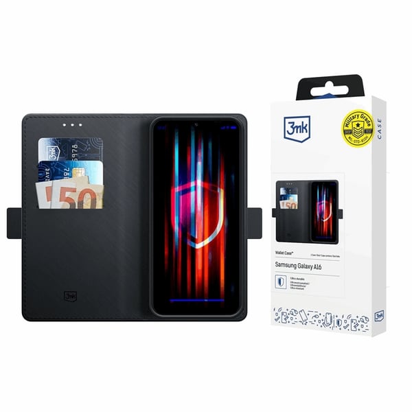 3mk Galaxy A16 4G/5G Plånboksfodral - Svart