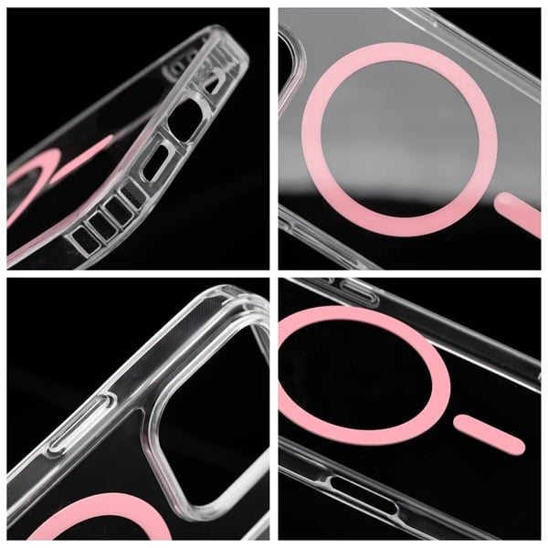 iPhone 12 Pro Max MagSafe Drop Glue -kuori - Pinkki