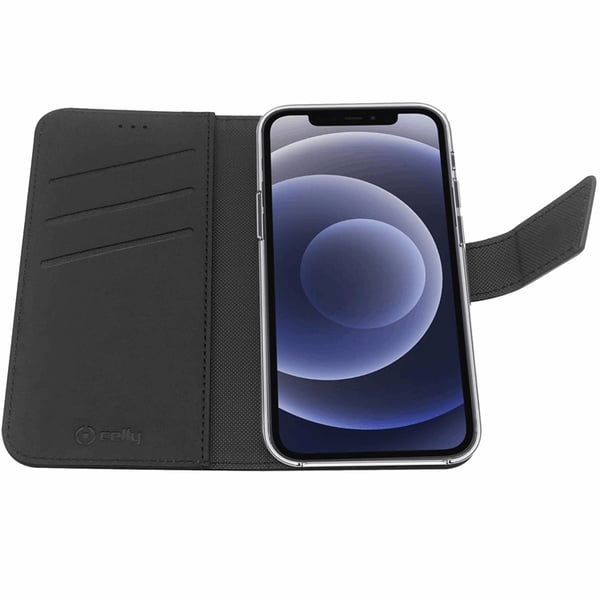 Celly iPhone 13 Pro Plånboksfodral - Svart