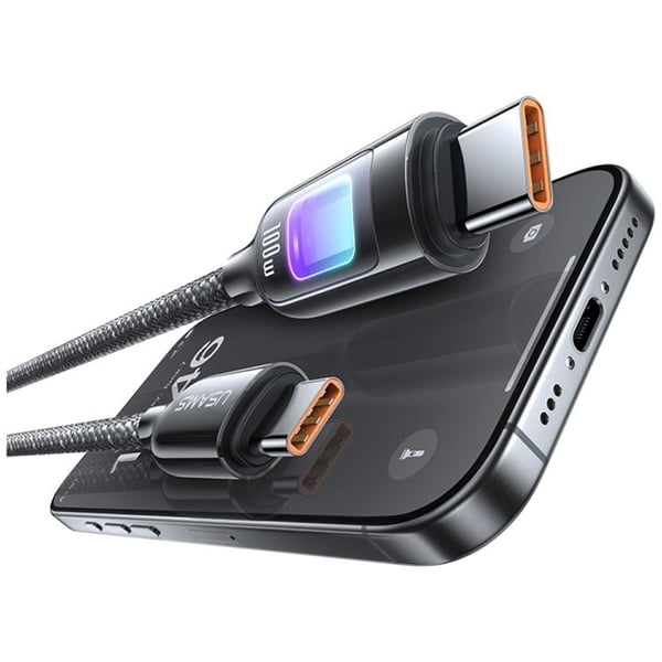USAMS USB-C til USB-C kabel 100W 1.2m TC - plettet