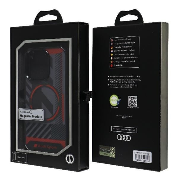 Audi Telefontaske til iPhone 15 Pro Magsafe IML Sport - Sort