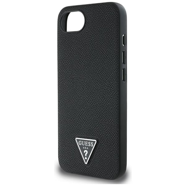 Guess Mobilskal till iPhone 16e MagSafe Grained Triangle - Svart
